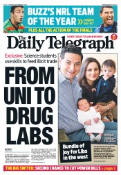 Daily Telegraph (Australia) Newspaper Front Page for 10 September 2012