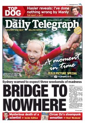 Daily Telegraph (Australia) Newspaper Front Page for 12 November 2011