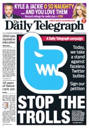Daily Telegraph (Australia) Newspaper Front Page for 12 September 2012