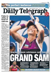 Daily Telegraph (Australia) Newspaper Front Page for 13 September 2011
