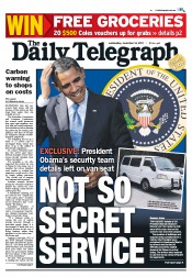 Daily Telegraph (Australia) Newspaper Front Page for 16 November 2011