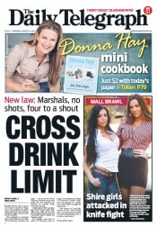 Daily Telegraph (Australia) Newspaper Front Page for 16 August 2012