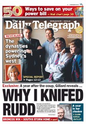 Daily Telegraph (Australia) Newspaper Front Page for 18 June 2011