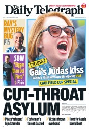 Daily Telegraph (Australia) Newspaper Front Page for 19 October 2012