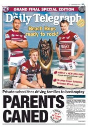 Daily Telegraph (Australia) Newspaper Front Page for 1 October 2011