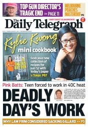 Daily Telegraph (Australia) Newspaper Front Page for 21 August 2012