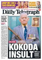 Daily Telegraph (Australia) Newspaper Front Page for 22 October 2012