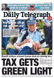 Daily Telegraph (Australia) Newspaper Front Page for 23 November 2011