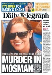 Daily Telegraph (Australia) Newspaper Front Page for 24 April 2013