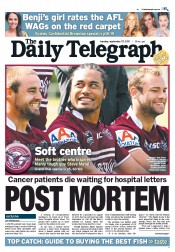 Daily Telegraph (Australia) Newspaper Front Page for 27 September 2011