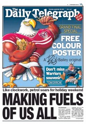 Daily Telegraph (Australia) Newspaper Front Page for 29 September 2011