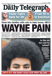 Daily Telegraph (Australia) Newspaper Front Page for 30 November 2011
