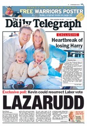 Daily Telegraph (Australia) Newspaper Front Page for 30 September 2011