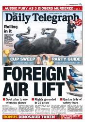 Daily Telegraph (Australia) Newspaper Front Page for 31 October 2011