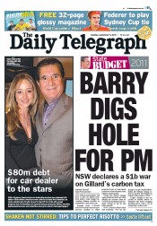 Daily Telegraph (Australia) Newspaper Front Page for 6 September 2011