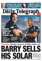 Daily Telegraph (Australia) Newspaper Front Page for 7 June 2011