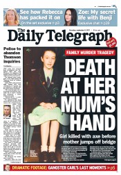 Daily Telegraph (Australia) Newspaper Front Page for 8 September 2011