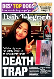 Daily Telegraph (Australia) Newspaper Front Page for 8 September 2012