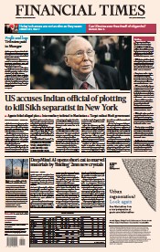 Financial Times (UK) Newspaper Front Page for 30 November 2023