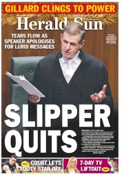 Herald Sun (Australia) Newspaper Front Page for 10 October 2012