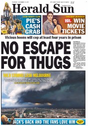 Herald Sun (Australia) Newspaper Front Page for 10 November 2011