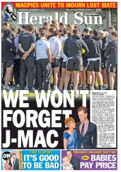 Herald Sun (Australia) Newspaper Front Page for 12 September 2012