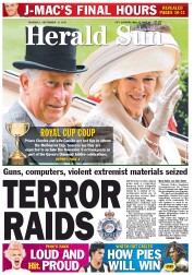 Herald Sun (Australia) Newspaper Front Page for 13 September 2012