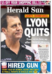 Herald Sun (Australia) Newspaper Front Page for 16 September 2011