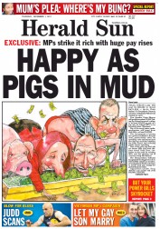 Herald Sun (Australia) Newspaper Front Page for 1 December 2011