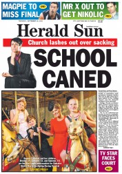 Herald Sun (Australia) Newspaper Front Page for 20 September 2012