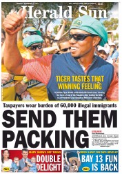 Herald Sun (Australia) Newspaper Front Page for 21 November 2011