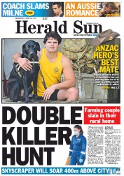 Herald Sun (Australia) Newspaper Front Page for 24 April 2013