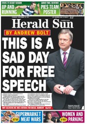 Herald Sun (Australia) Newspaper Front Page for 29 September 2011