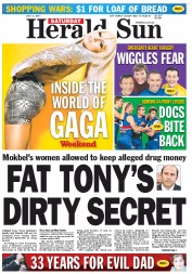 Herald Sun (Australia) Newspaper Front Page for 2 July 2011