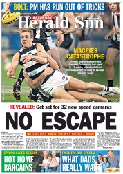 Herald Sun (Australia) Newspaper Front Page for 3 September 2011
