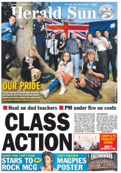 Herald Sun (Australia) Newspaper Front Page for 4 September 2012