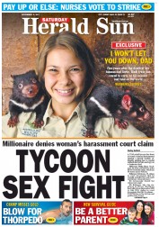 Herald Sun (Australia) Newspaper Front Page for 5 November 2011