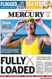 Hobart Mercury (Australia) Newspaper Front Page for 10 September 2012