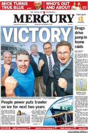 Hobart Mercury (Australia) Newspaper Front Page for 12 September 2012
