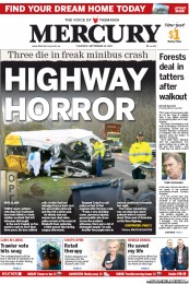 Hobart Mercury (Australia) Newspaper Front Page for 13 September 2012