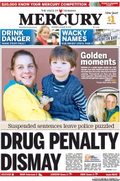 Hobart Mercury (Australia) Newspaper Front Page for 16 August 2012