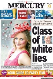 Hobart Mercury (Australia) Newspaper Front Page for 18 October 2012