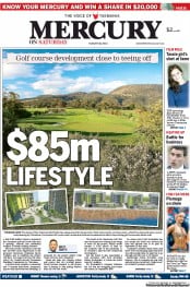 Hobart Mercury (Australia) Newspaper Front Page for 18 August 2012