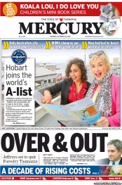 Hobart Mercury (Australia) Newspaper Front Page for 22 October 2012