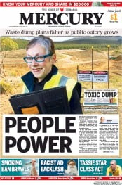 Hobart Mercury (Australia) Newspaper Front Page for 29 August 2012