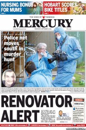 Hobart Mercury (Australia) Newspaper Front Page for 5 September 2012