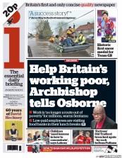I Newspaper Newspaper Front Page (UK) for 10 February 2014