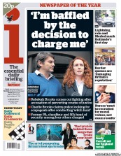 I Newspaper (UK) Newspaper Front Page for 16 May 2012