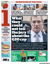 I Newspaper Newspaper Front Page (UK) for 20 July 2012