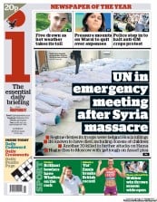 I Newspaper Newspaper Front Page (UK) for 28 May 2012
